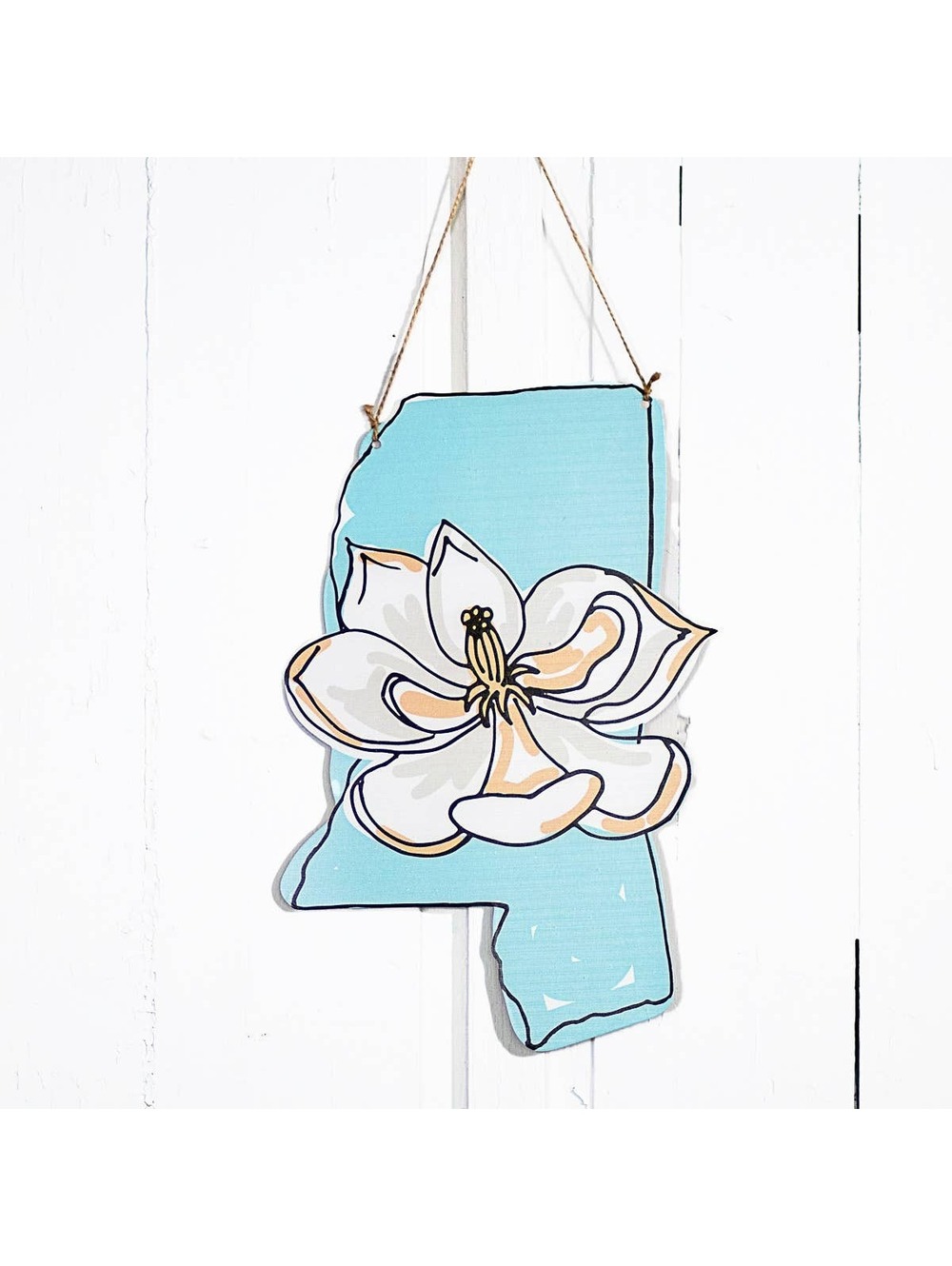 The Royal Standard Mississippi Magnolia Metal Door Hanger State Wall Decor